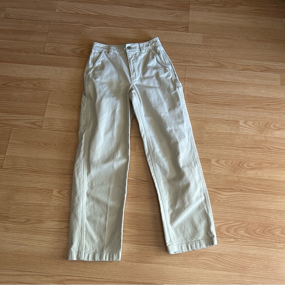 TNA Aritzia Beige Pockets Straight Leg Jeans Women’s 0